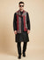 Reversible Woolen Mens Stole with Classic Striped Weave | Elegant Winter Wrap (80 × 28 Inches)