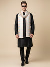 Woolen Mens Stole with Ikat-Inspired Woven Design | Refined Ethnic Wrap (80 × 28 Inches)