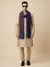 Woolen Mens Stole with Ikat-Inspired Woven Design | Refined Ethnic Wrap (80 × 28 Inches)