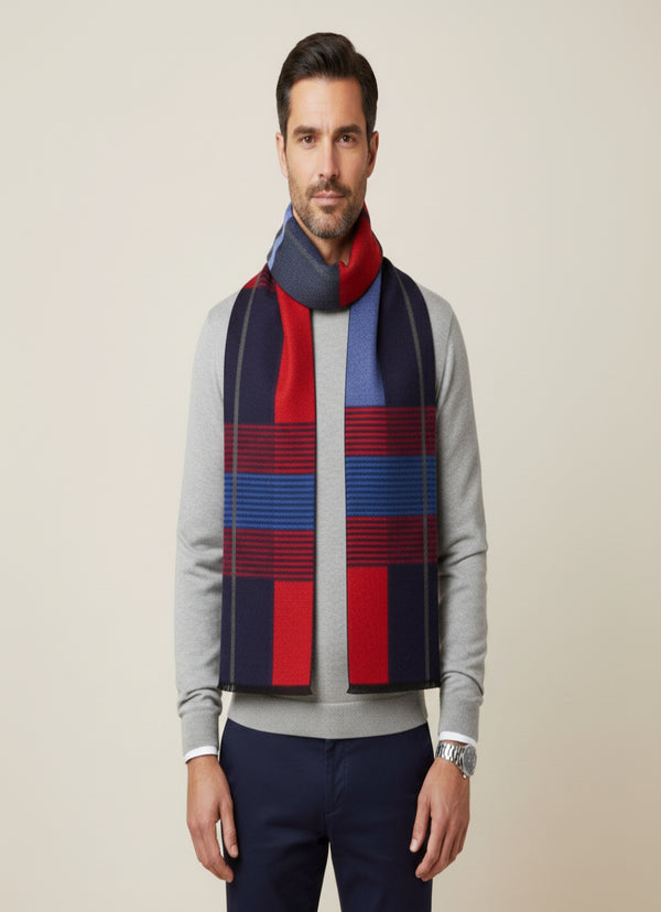 Reversible Woolen Acrylic Muffler | Classic Winter Essential (70 × 12 Inches)