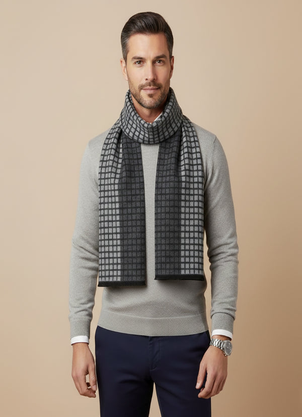 Reversible Woolen Acrylic Muffler | Classic Winter Essential (70 × 12 Inches)