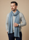 Solid Woolen Mens Stole | Classic Minimal Winter Wrap (80 × 28 Inches)