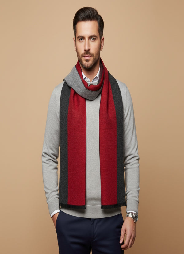 Reversible Woolen Acrylic Muffler | Classic Winter Essential (70 × 12 Inches)