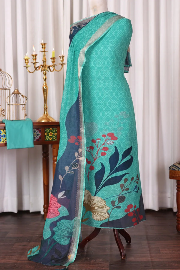 Women’s Linen Unstitched Suit Set | Elegant Ethnic Ensemble