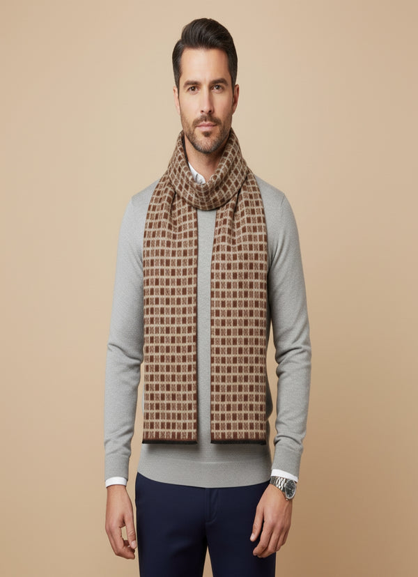 Reversible Woolen Acrylic Muffler | Classic Winter Essential (70 × 12 Inches)