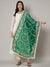 Green Georgette Dupatta with Hand Gota Patti Work (Size: 2.5x1 m Approx)