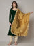 Gold Silk Dupatta with Scalloped Cutwork Border & Sequin Highlights (Size: 2.5x1 m Approx)