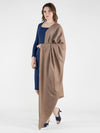 Solid Brown Fine Wool Women Shawl – Soft Winter Wrap (80 x 40 Inches)