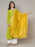 Yellow Silk Dupatta with Scalloped Cutwork Border & Sequin Highlights (Size: 2.5x1 m Approx)