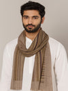 Reversible Woolen Mens Stole with Classic Striped Weave | Elegant Winter Wrap (80 × 28 Inches)