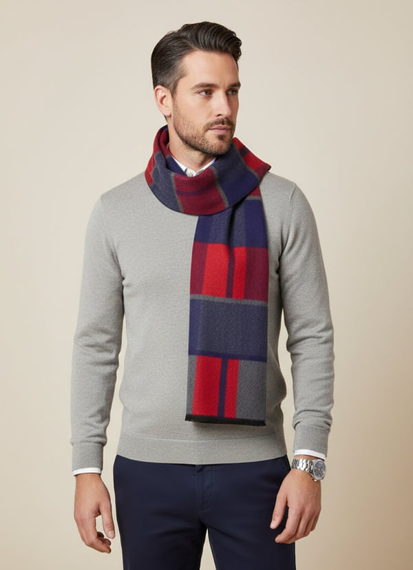 Reversible Woolen Acrylic Muffler | Classic Winter Essential (70 × 12 Inches)