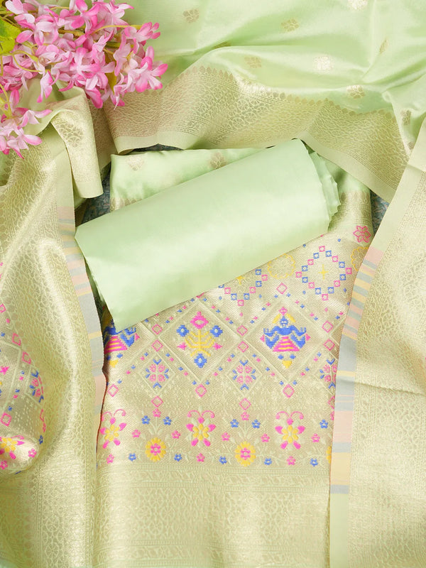 Women’s Banarasi Silk Unstitched Suit Set | Luxurious Ethnic Ensemble