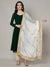 White Chinon Dupatta with Gota Patti Border & Sequin Detailing (Size: 2.5x1 m Approx)