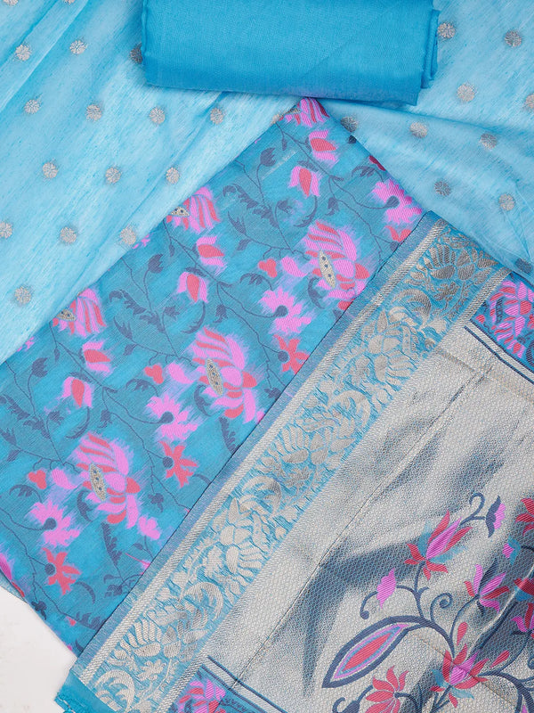 Women’s Cotton Unstitched Suit Set | Elegant Ethnic Ensemble