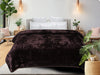 Super Soft Solid Velvet Finish Chocolate Brown Flannel AC Blanket (Size: 90 x 90 Inches) Blanket My Store