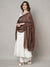 Brown Solid Cotton Dupatta with Subtle Texture & Tassel Ends (Size: 2.5x1 m Approx)