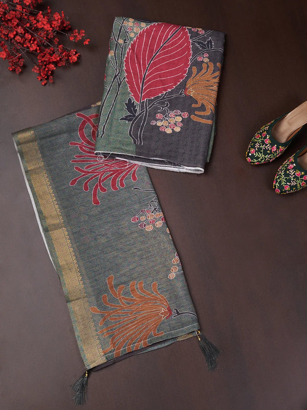 Women’s Linen Unstitched Suit Set | Elegant Ethnic Ensemble