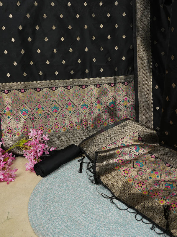 Women’s Banarasi Silk Unstitched Suit Set | Luxurious Ethnic Ensemble