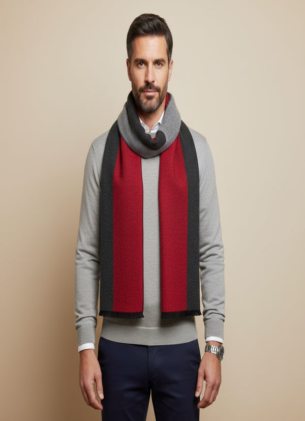 Reversible Woolen Acrylic Muffler | Classic Winter Essential (70 × 12 Inches)