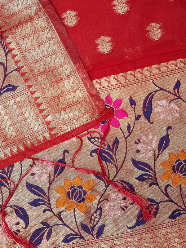 Women’s Banarasi Silk Unstitched Suit Set | Luxurious Ethnic Ensemble