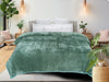 Super Soft Solid Velvet Finish Light Green Flannel AC Blanket (Size: 90 x 90 Inches) Blanket My Store