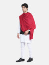 Solid Red Fine Wool Mens Shawl – Soft Winter Wrap (80 x 40 Inches)
