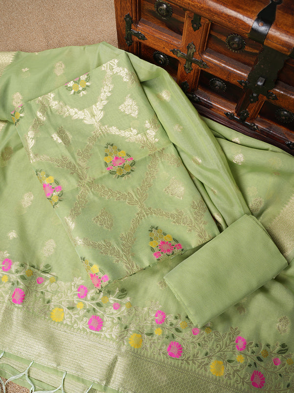 Women’s Cotton Unstitched Suit Set | Elegant Ethnic Ensemble