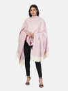 Pink Jamawar Wool Blend Women Shawl with Intricate Paisley Weave – 80×40 Inches