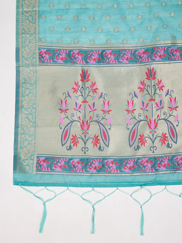 Women’s Cotton Unstitched Suit Set | Elegant Ethnic Ensemble