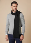 Solid Woolen Mens Stole | Classic Minimal Winter Wrap (80 × 28 Inches)