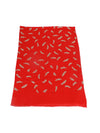 Micro Wool Red Feather Motif Women Stole | Soft Wrap with Subtle Woven Accents (80 × 28 Inches)