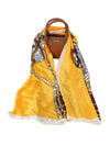 Printed Silk Women Stole with Artistic Motif Design | Elegant Lightweight Wrap (80 × 28 Inches)