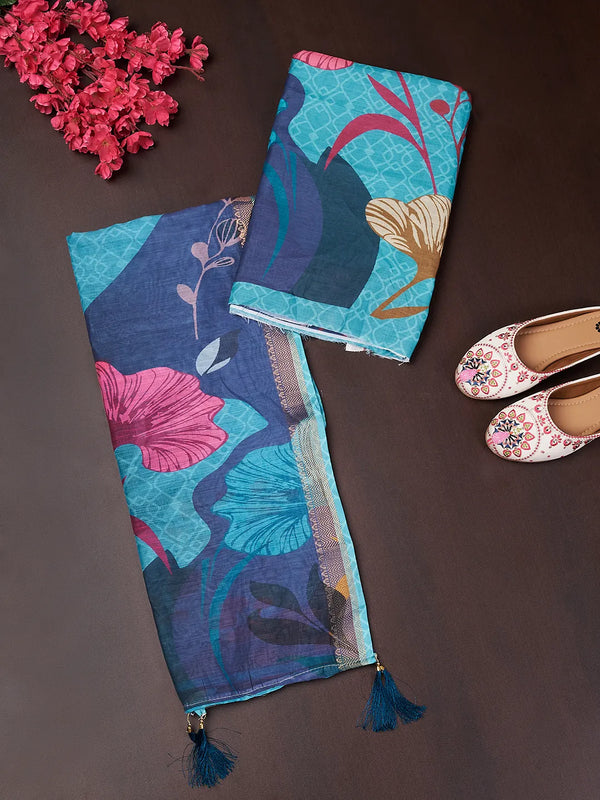 Women’s Linen Unstitched Suit Set | Elegant Ethnic Ensemble