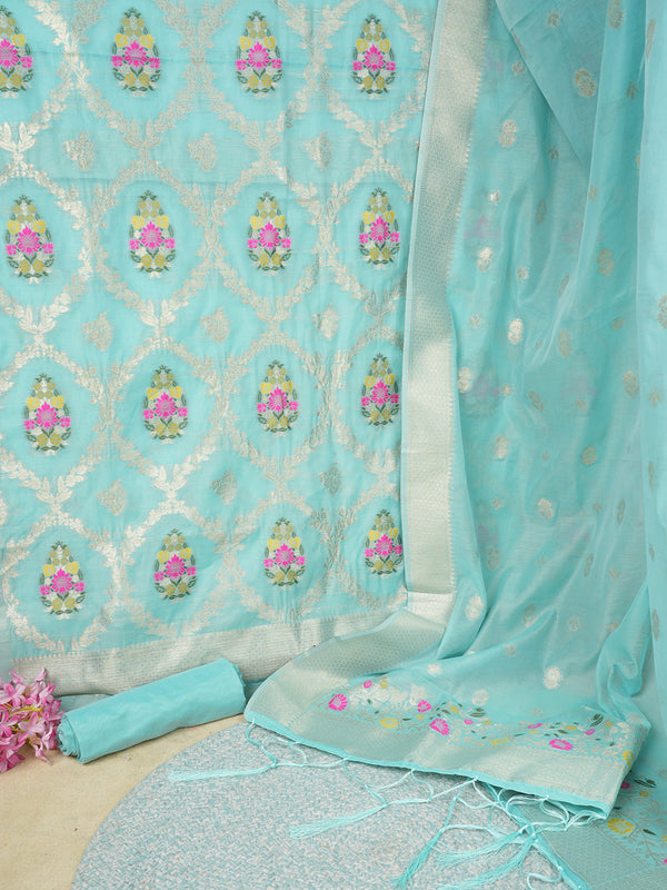 Women’s Cotton Unstitched Suit Set | Elegant Ethnic Ensemble