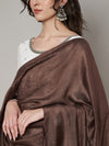 Brown Solid Cotton Dupatta with Subtle Texture & Tassel Ends (Size: 2.5x1 m Approx)