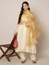 Soft Gold Cotton Silk Dupatta with Subtle Woven Texture (Size: 2.5x1 m Approx)