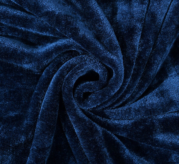 Super Soft Solid Velvet Finish Dark Blue Flannel AC Blanket (Size: 90 x 90 Inches) Blanket My Store