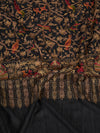 Woolen Mens Shawl with Traditional Bird & Floral Jaal Motifs and Ornate Woven Border (80 x 40 Inches)