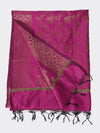 Rani Banarasi Silk Dupatta with All-Over Woven Floral Motifs & Rich Zari Border (Size: 2.5x1 m Approx)