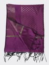 Purple Banarasi Silk Dupatta with Woven Gold Zari Butti & Ornate Border (Size: 2.5x1 m Approx)