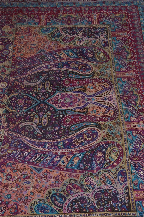 Kani Work Bamboo Silk Cutwork Women Shawl – Multicolor Elegance (80 x 40 Inches)