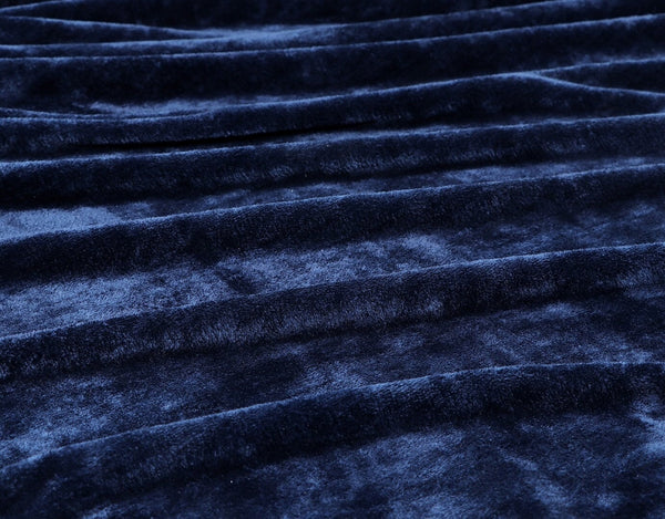 Super Soft Solid Velvet Finish Dark Blue Flannel AC Blanket (Size: 90 x 90 Inches) Blanket My Store