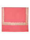 Pink Woolen Mens Shawl with Gold Border – 80x40 Inches