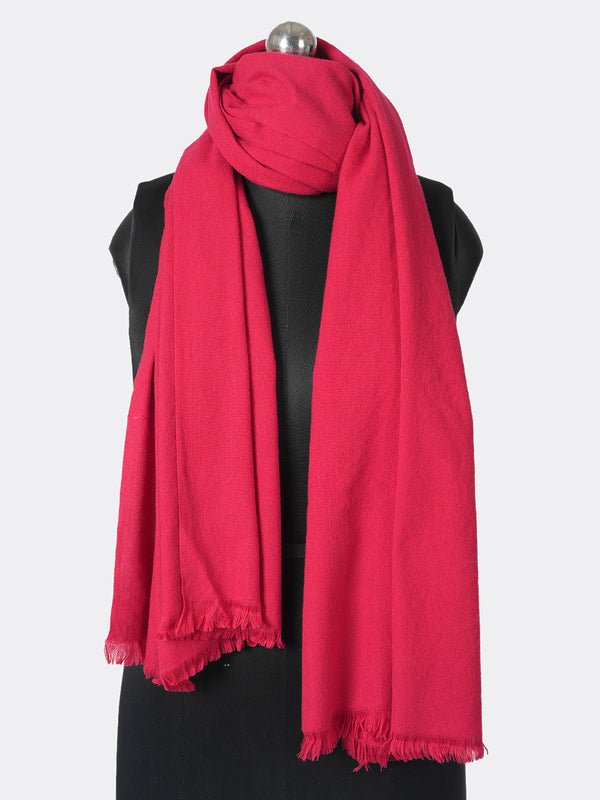 Solid Woolen Women Stole | Classic Minimal Wrap (80 × 28 Inches)