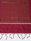 Maroon Banarasi Silk Dupatta with All-Over Woven Floral Zari Jaal (Size: 2.5x1 m Approx)
