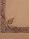 Elegant Brown Woolen Mens Shawl with Embroidered Border – Ethnic Wrap (80 x 40 Inches)