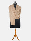 Solid Beige Fine Wool Mens Shawl – Soft Winter Wrap (80 x 40 Inches)