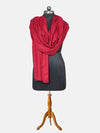 Solid Red Fine Wool Mens Shawl – Soft Winter Wrap (80 x 40 Inches)