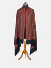 Black Jamawar Wool Blend Women Shawl with Intricate Paisley Weave – 80×40 Inches
