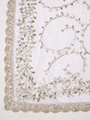 White Georgette Dupatta with Hand Gota Patti Work (Size: 2.5x1 m Approx)